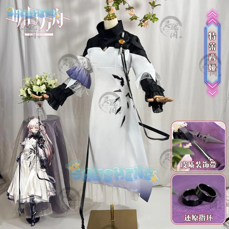 Arknights Theresa Cosplay Costume Uniform Halloween Carnival Party Christmas Play Role Clothes Clothing for Women Shusheng