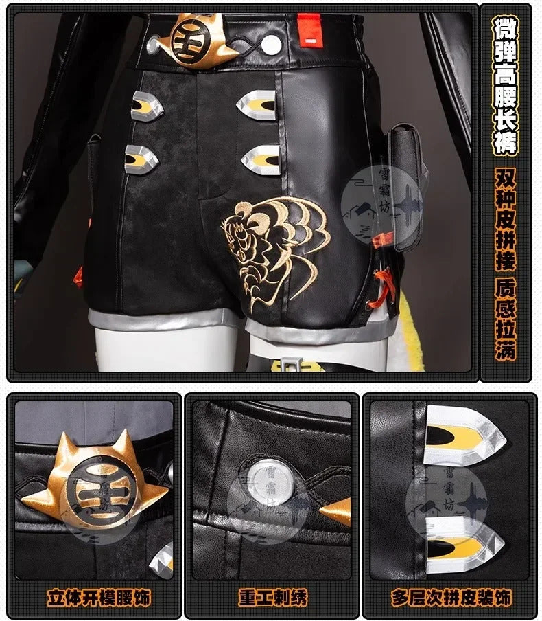 Zenless Zone Zero Ju Fufu Cosplay Costume Uniform Jacket Shorts Yunkui Summit Halloween Party for Women Girls Props