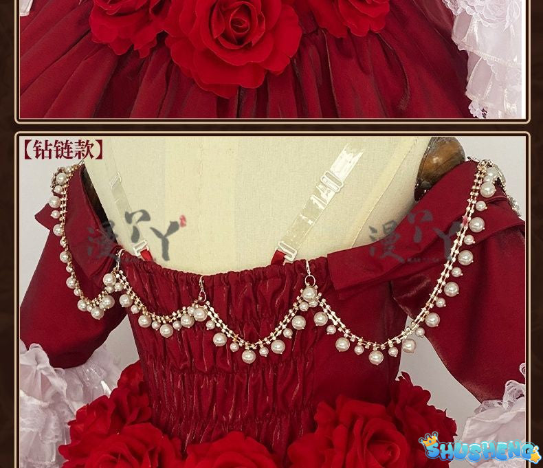 Identity V Specimen Gallery Bloody Queen Official Cosplay Costume Women's Long Dress Game Full Of Suit Character Roleplay Outfit