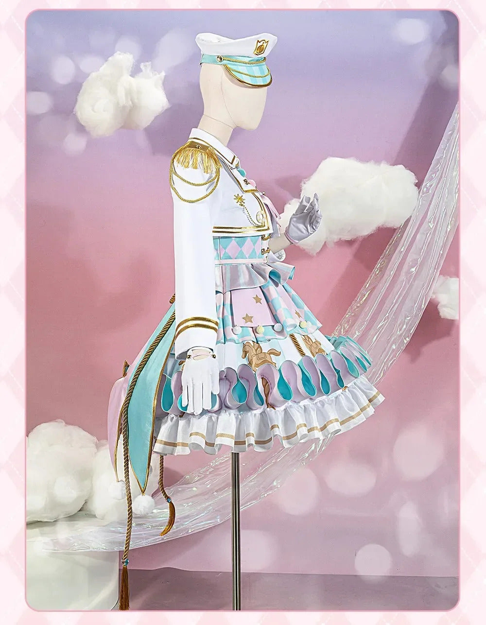 Anime BanG Dream! Kokoro Tsurumaki Cosplay Costume Dress Hat Glove Coat Hat Props Full Set Halloween Sweet Woman Lolita Uniform