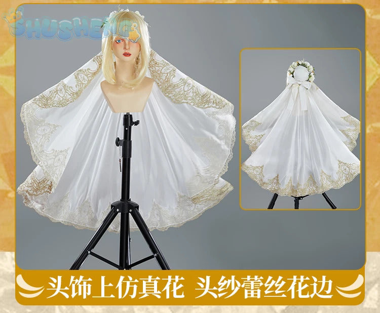 Saber Game FGO Cosplay Fate/Grand Order Costume Elegant gorgeous leather jumpsuit tail headband props Halloween part full set