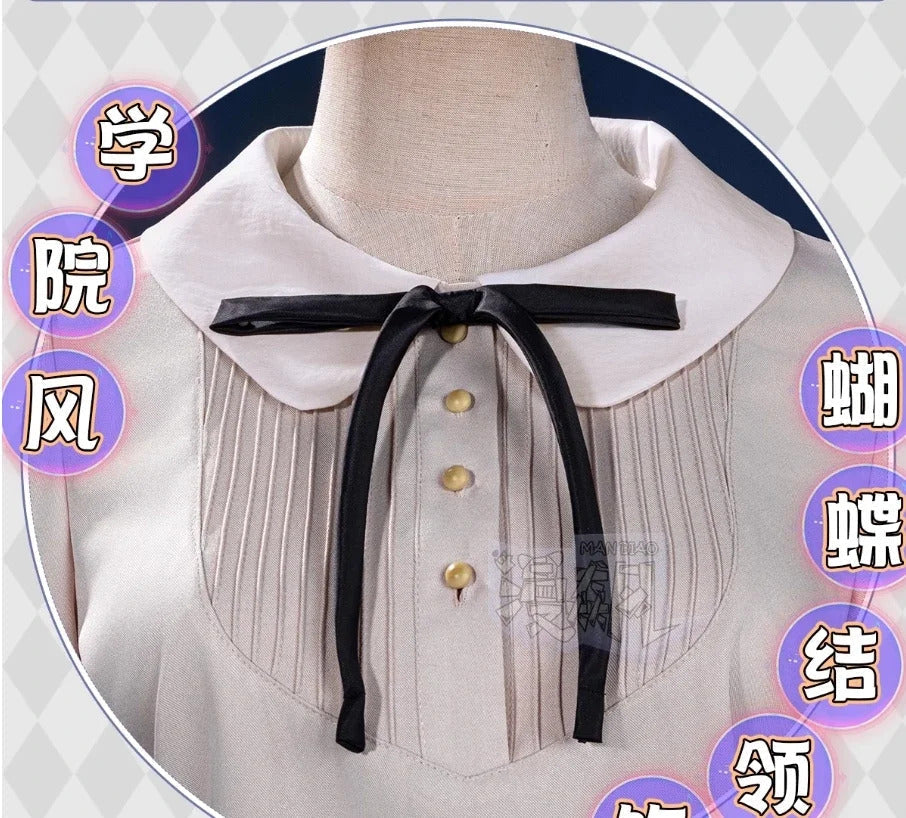 Shusheng-R BanG Dream! Ave Mujica Cosplay Sakiko Togawa Oblivionis Costume Shirt, skirt, socks, tie, Halloween party sweet JK uniform set