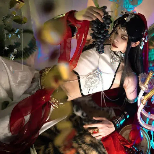 Shusheng-N Novel Heaven Official's Blessing Xie Lian Cosplay Entering Loulan Costume Halloween Carnival Hanfu Wig Men Women uniform Set