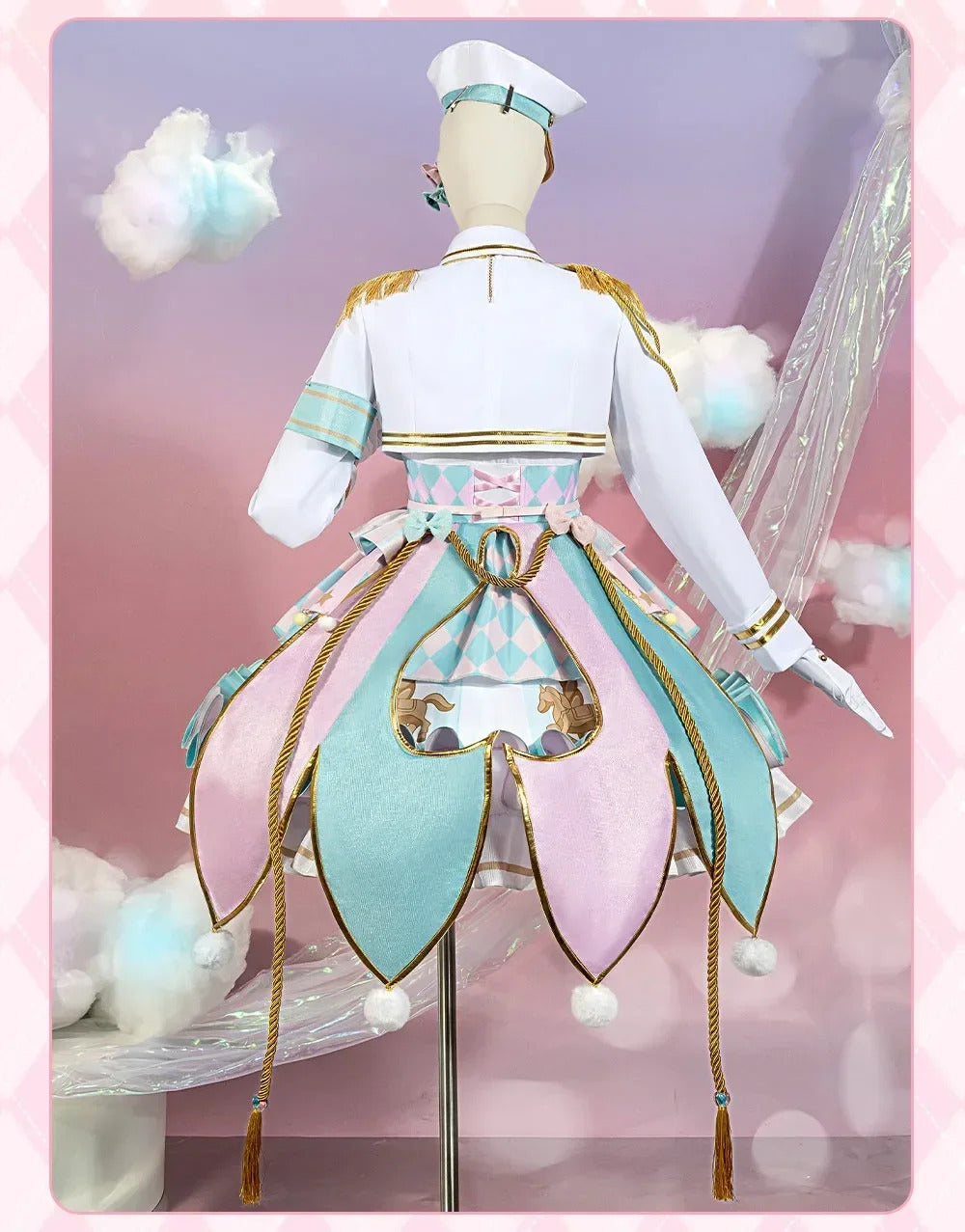 Anime BanG Dream! Kokoro Tsurumaki Cosplay Costume Dress Hat Glove Coat Hat Props Full Set Halloween Sweet Woman Lolita Uniform