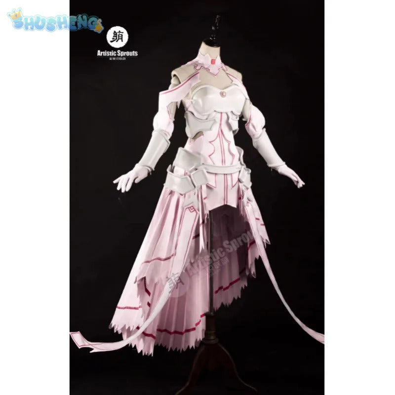 Sword Art Online Yūki Asuna Cosplay Yuuki Asuna SAO Costume Women Dress High Quality Uniform Headwear Gloves Armor Halloween Set