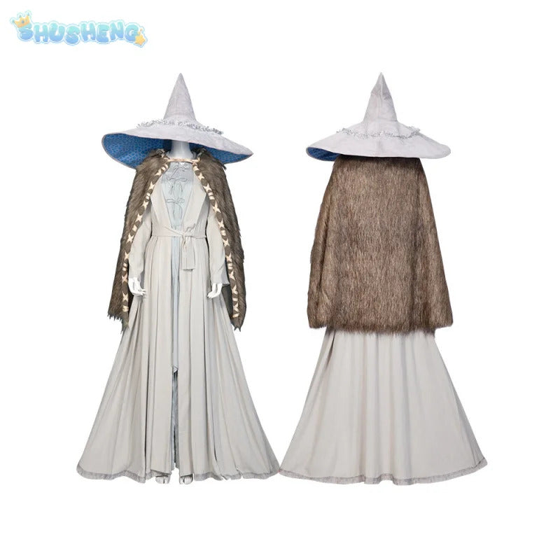 Ranni Cosplay Game Elden Witch Ranni Costume Dress Ring Cloak Hat Woman Man Carnival Party Cape High quality uniform set XS-XXXL