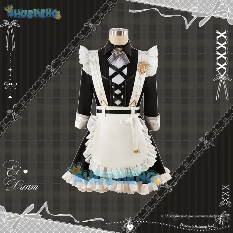 Nu: Carnival Eiden Cosplay Costume Maid Outfit Dress Uniform Halloween Carnival Party Christmas Play Role Clothes Clothing