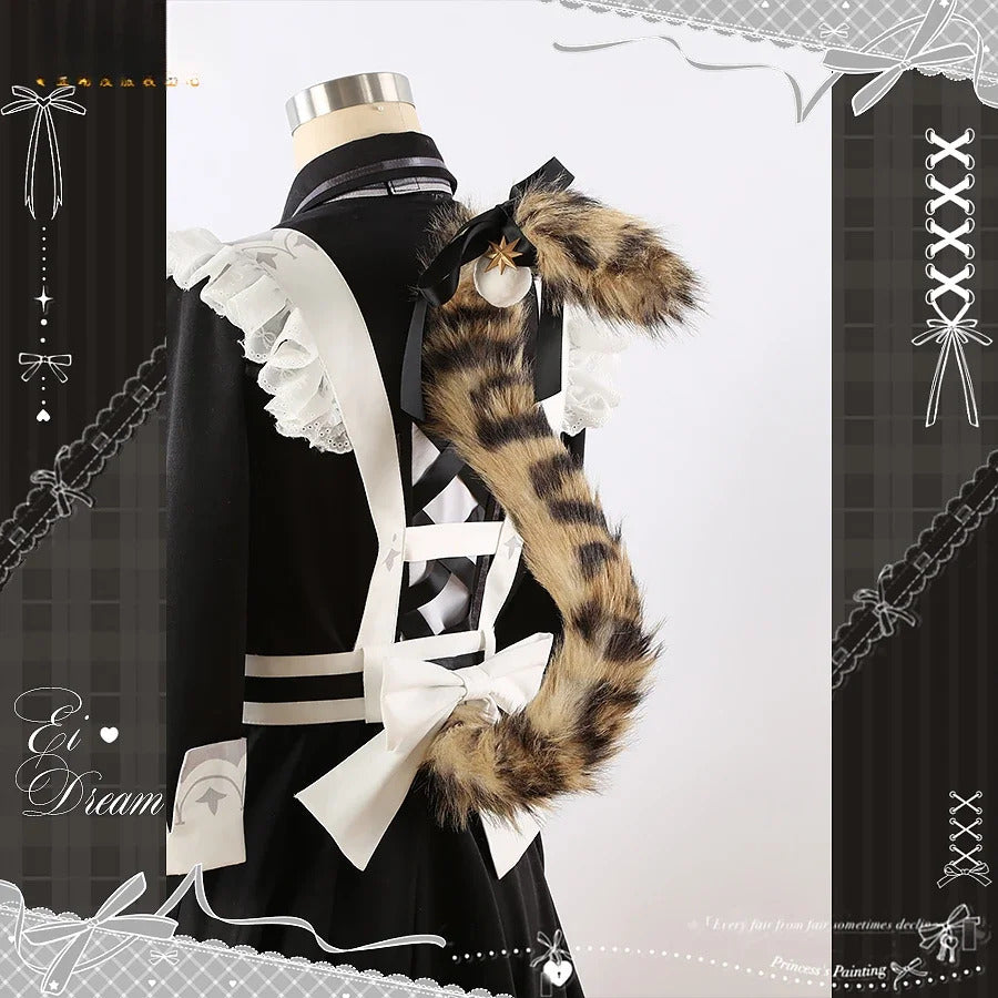 Game Nu: Carnival Eiden Cosplay Costume Sweet Maid Dress Halloween Carnival Lolita Uniform Accessories Prop Woman Man Eiden Set