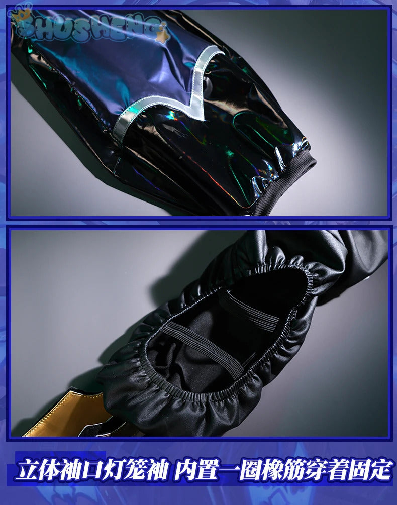 Game LOL battle bat Xayah cosplay costume uniform coat cloak hat gloves women Halloween party Carnival role play outfits