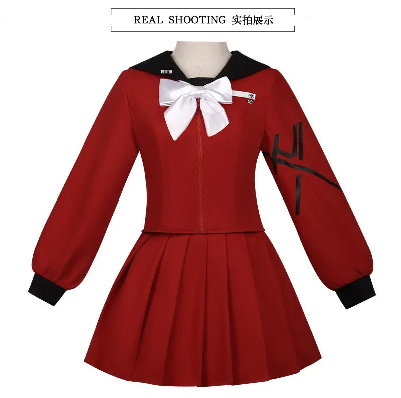 Tsukumo Kako The Hundred Line -Last Defense Academy- Cosplay costume Women Sweet JK Uniform Shirt Skirt Socks Tie Full Set