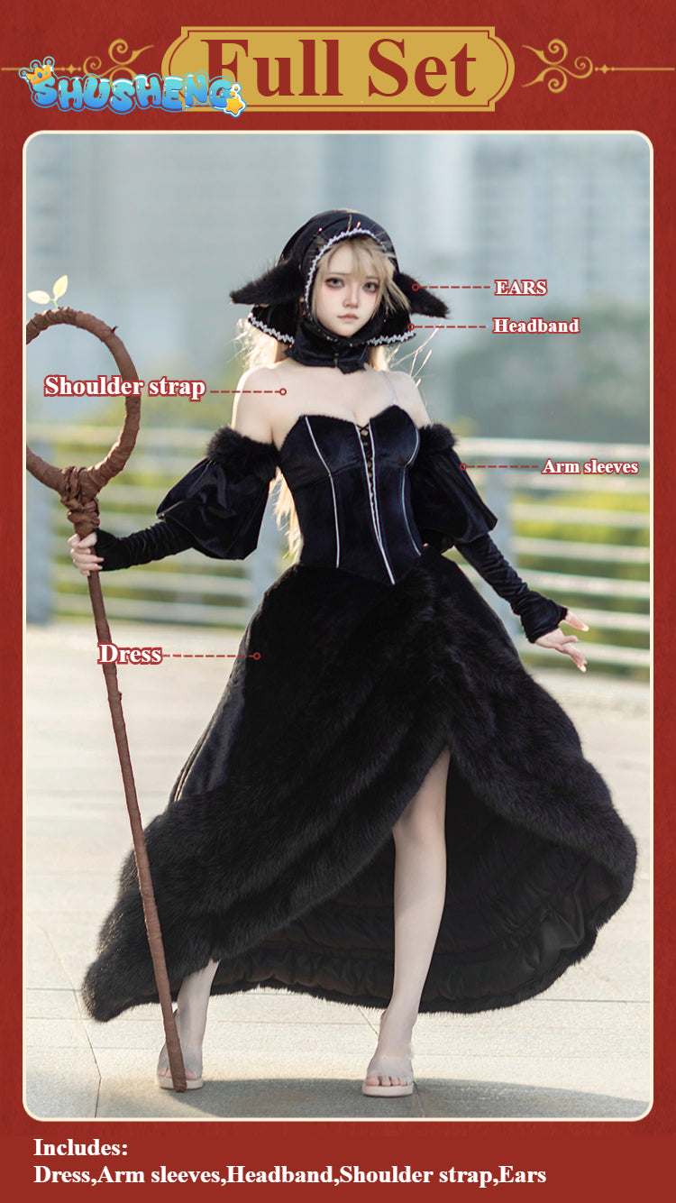 Anime Delicious in Dungeon Marcill Cosplay Costume Wig Set Dungeon Meshi Marcill Magic Clothing Halloween Carnival Women Clothes