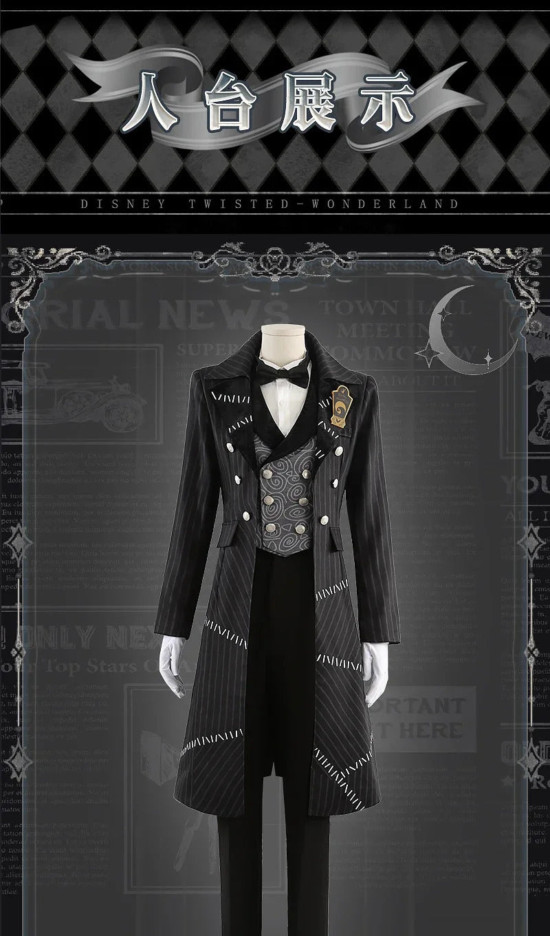 Twisted Wonderland idia Cosplay Costume Coat vest shirt pants tie brooch glove set Halloween high-quality Woman Man idia uniform