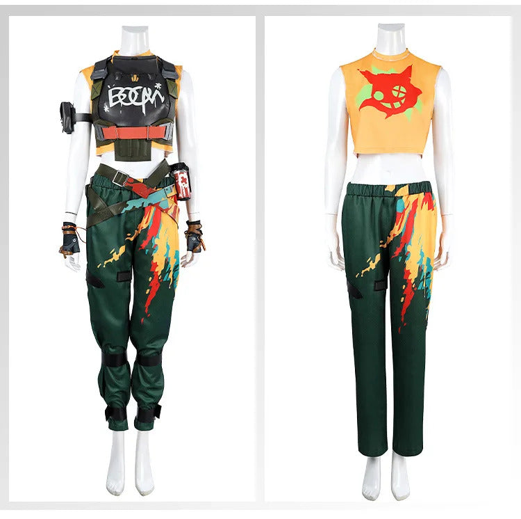 Shusheng Valorant Raze Cosplay Costume Uniform Halloween Carnival Party Christmas Play Role Clothes Clothing for Women