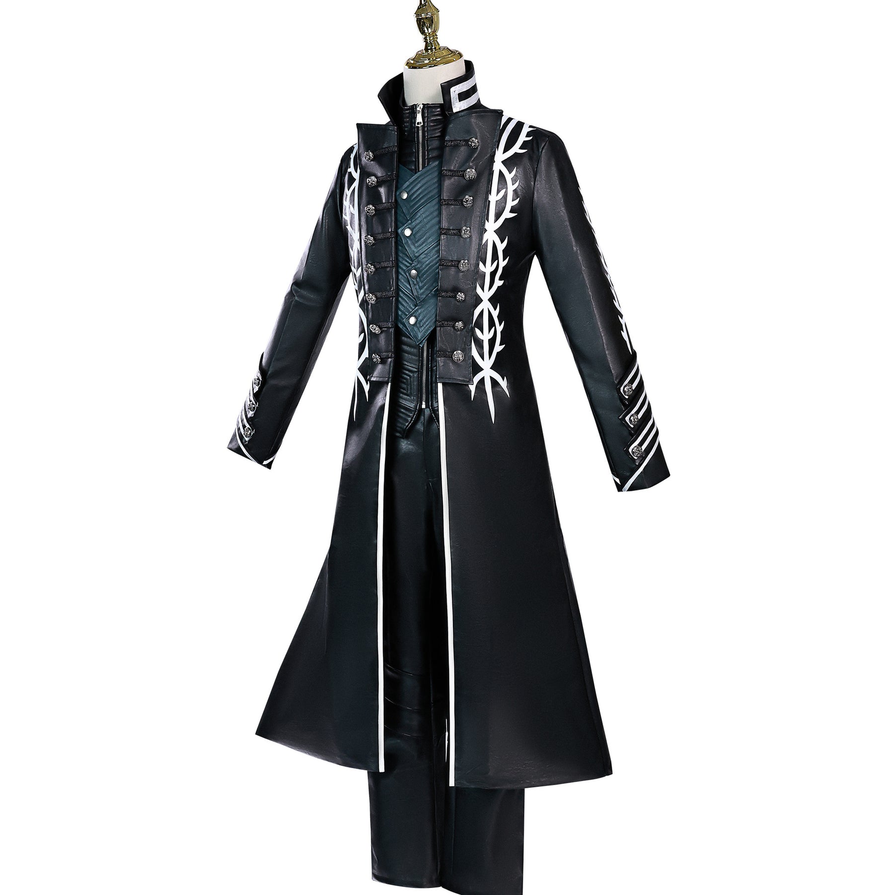 Hot Game DMC5 Cosplay Vergil Costume Nelo Complete Outfit Halloween Carnival Men Suit Jacket Vest Costume