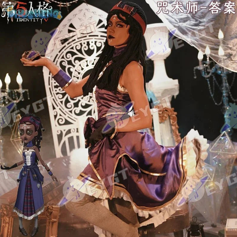 Identity Ⅴ Patricia Dorval Enchantress Cosplay Costume Halloween party new dress jacket gloves glasses prop set women uniform