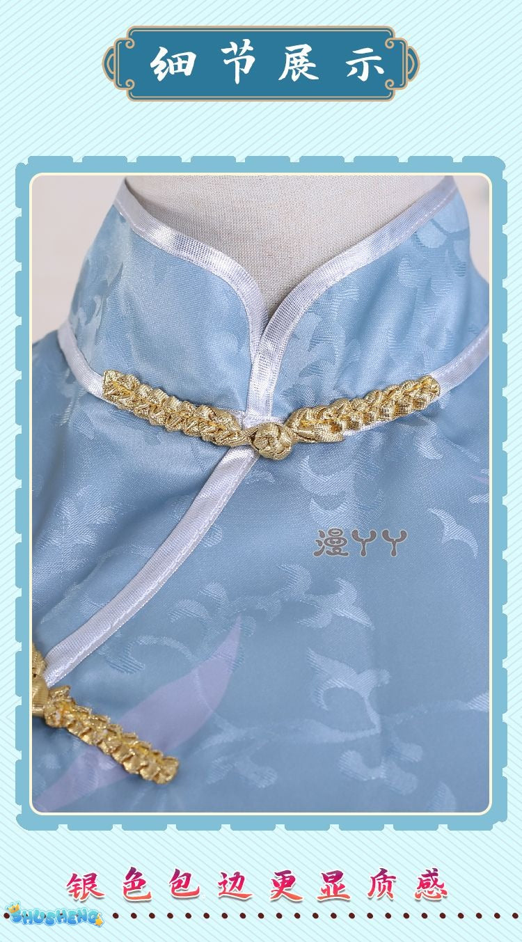 Identity V Qi Shiyi Antiquarian Game Suit Cheongsam Uniform Cosplay Costume Halloween Party Outfit Women