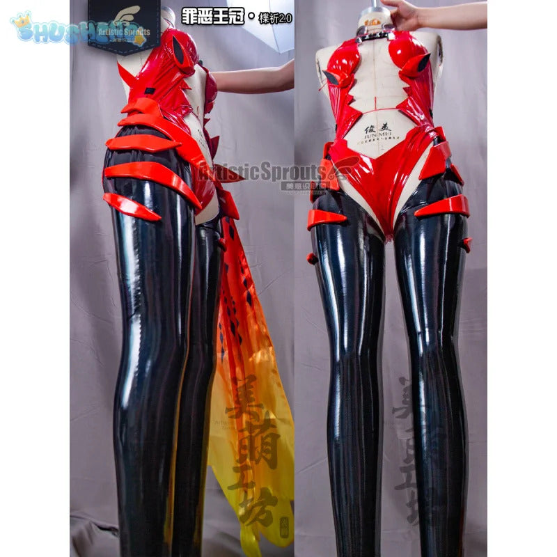 Inori Anime Cosplay Costume Guilty Crown Egoist Yuzuriha Cosplay Goldfish Red Sexy Jumpsuits Fighting Uniform Halloween For Suit