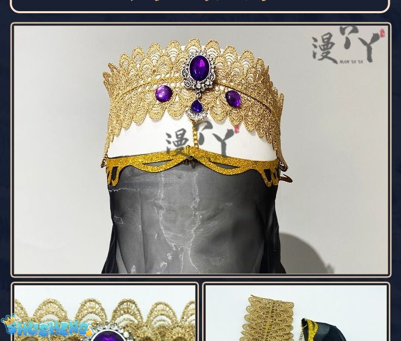 Game Identity V Antiquarian Qi Shiyi Cosplay Costume Crow Cosplay Black Uniforms Halloween Party Role Play Outfit Suit for Woman
