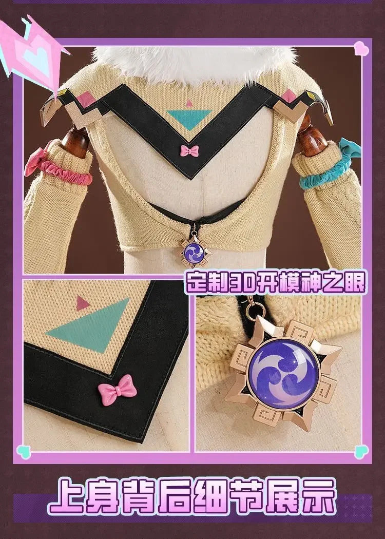 Genshin Impact Varesa Cosplay Costume Belt dress mask tail props accessories uniform Halloween party sweet Woman New Varesa set