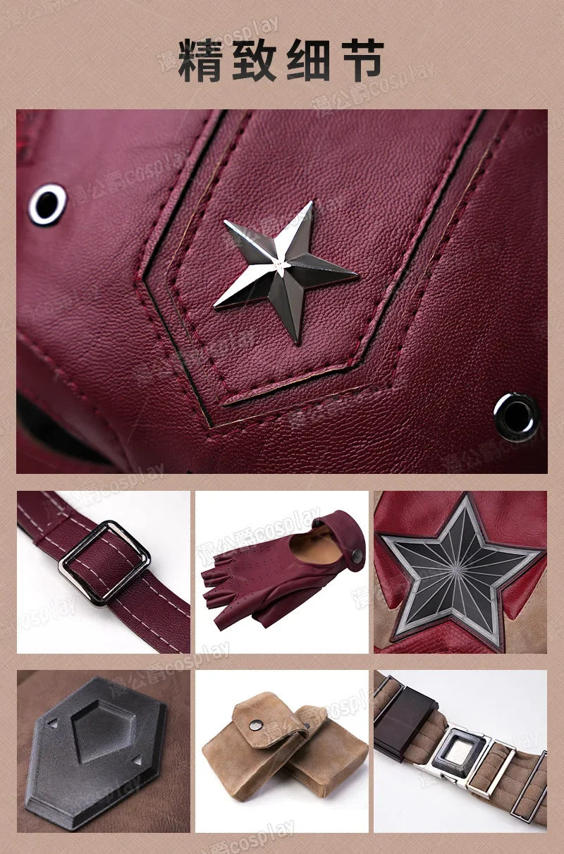 Movie Thunderbolts Red Guardian Cosplay Costume Uniform Halloween Carnival Party Christmas Play Role Clothes Clothing for Men