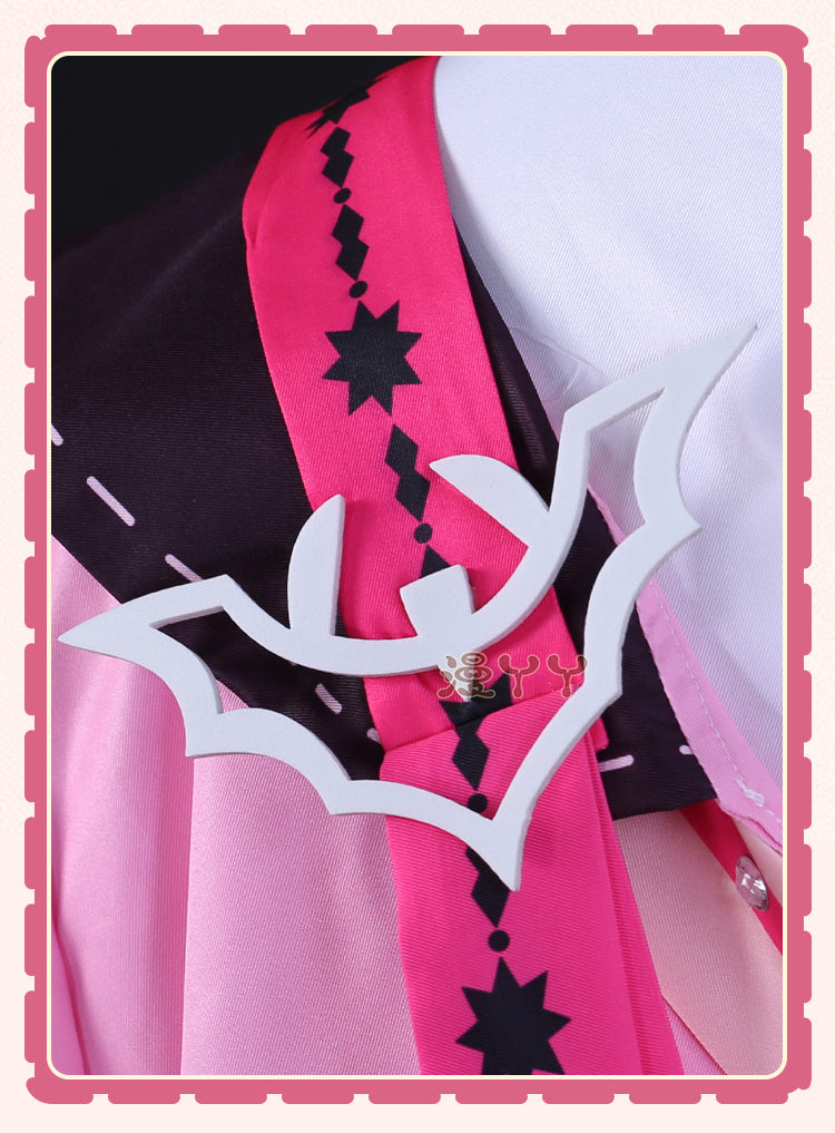 Aster Role-playing Costume Game Nu Carnival Aster Cosplay Outfits Halloween Party Set Short Pink Hair Role Play