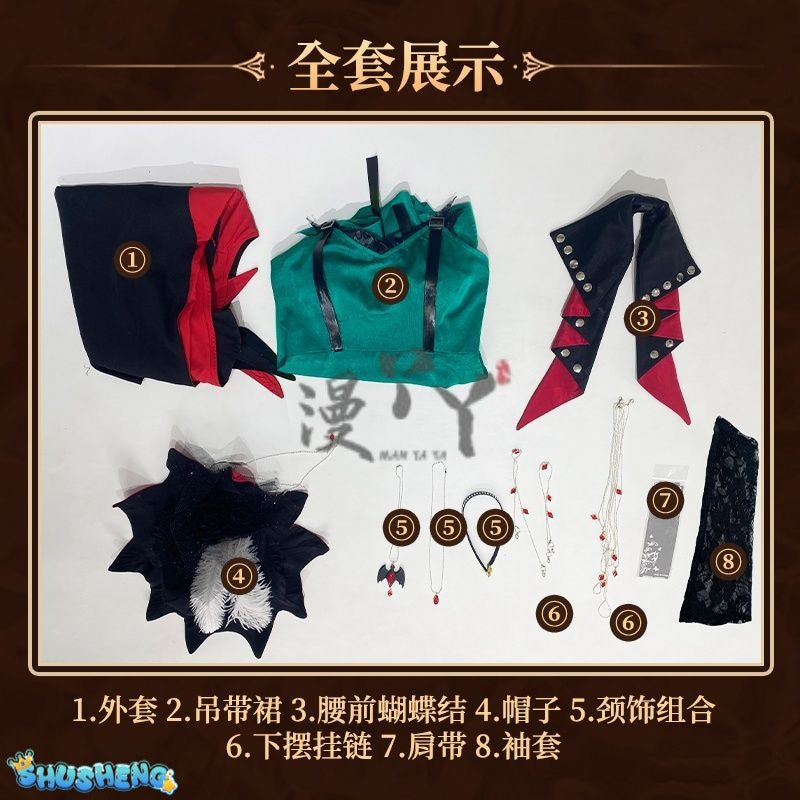 Barmaid Demi Bourbon Cosplay Costume Halloween Christmas Role Playing Party Comic con Game Anime Costume