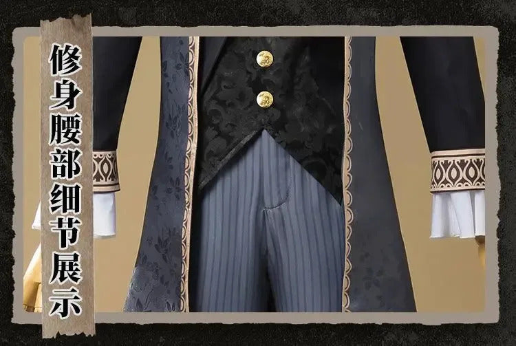 Identity Ⅴ Freddy Riley Lawyer The weight of justice Cosplay Costume Halloween New Fashionable Coat Shirt Vest Tie Prop Man Set