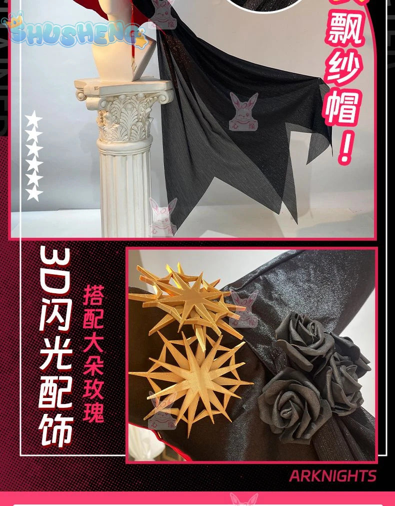 Specter Cosplay Game Arknights Costume Hat Stockings Accessories Props Gothic Lolita Dress Set Halloween Party Woman Uniform