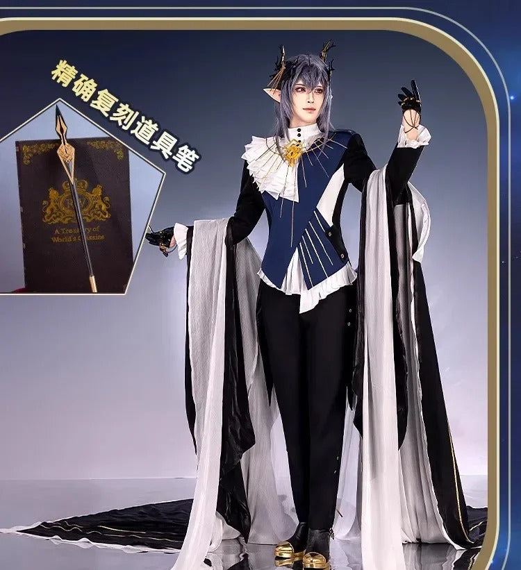 Arknights Aefanyl Logos Cosplay Costume Uniform Earrings Radiant Serenity Ambience Synesthesia Halloween Party for Women Men