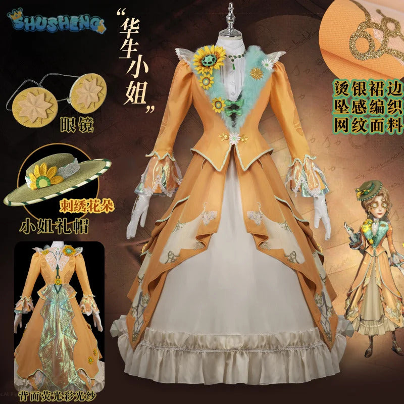 Shusheng-R Identity Ⅴ Cosplay Alice de Ross Reporter Holmes, Miss Watson Costume Halloween Party Fashion Uniform Accessories Prop New Set