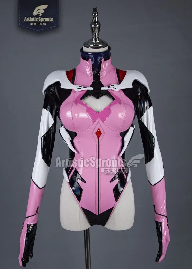 Mari Makinami Illustrious Anime EVA Cosplay Costume Women's sexy jumpsuit armor socks headwear set Halloween Carnival uniform