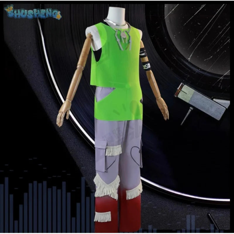 Shusheng-N Anime Alien Stage TILL R7 luka Cosplay Blink Gone Costume Halloween Carnival Top Pants Props Accessories Belt Uniform Man Set