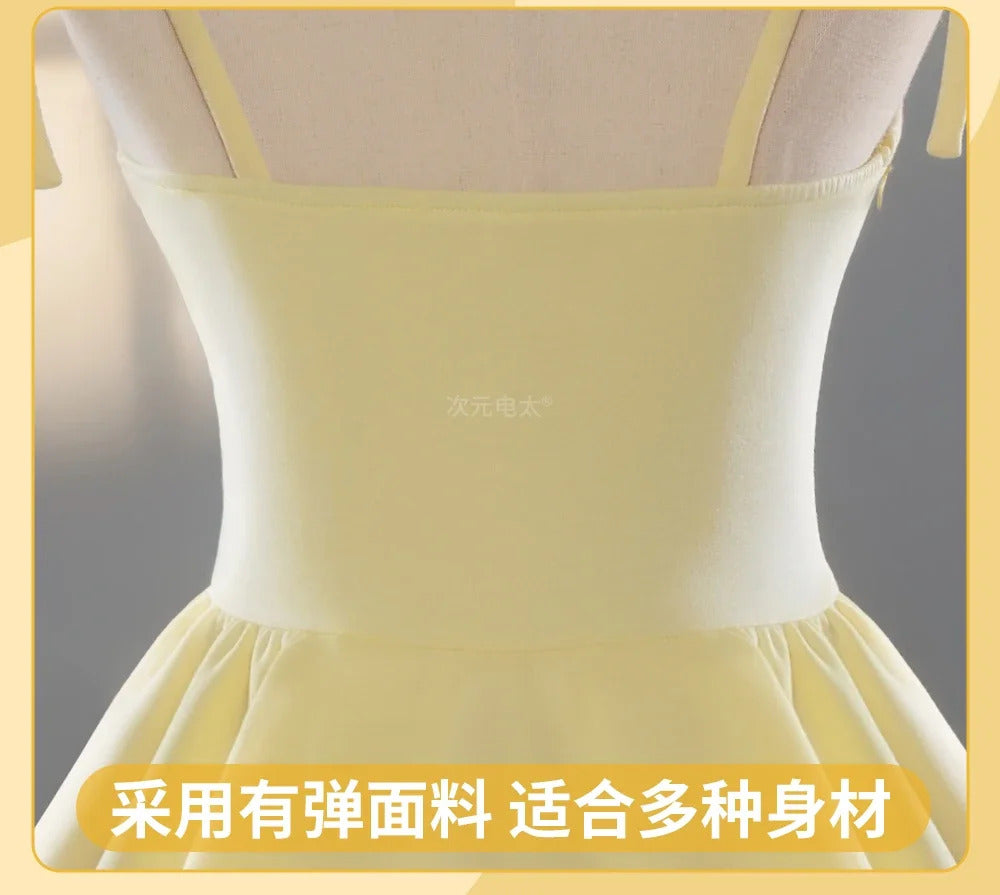 Asuka Langley Soryu Anime EVA Cosplay Costume Halloween Carnival Yellow Summer Sweet Dress Adult Women's New Uniform S-XL