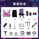 LoL Arcane Jinx Cosplay Costume Hat Finger Cover Outfits Women Vest Shorts Belt Gloves Halloween Carnival Suit Shusheng