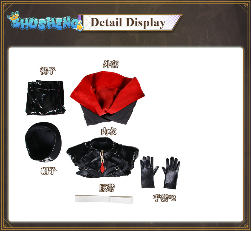 Game Honkai Star Rail Caterina Cosplay Costume The Shacklebound Caterina Women Suit Halloween Party Uniform with Hat