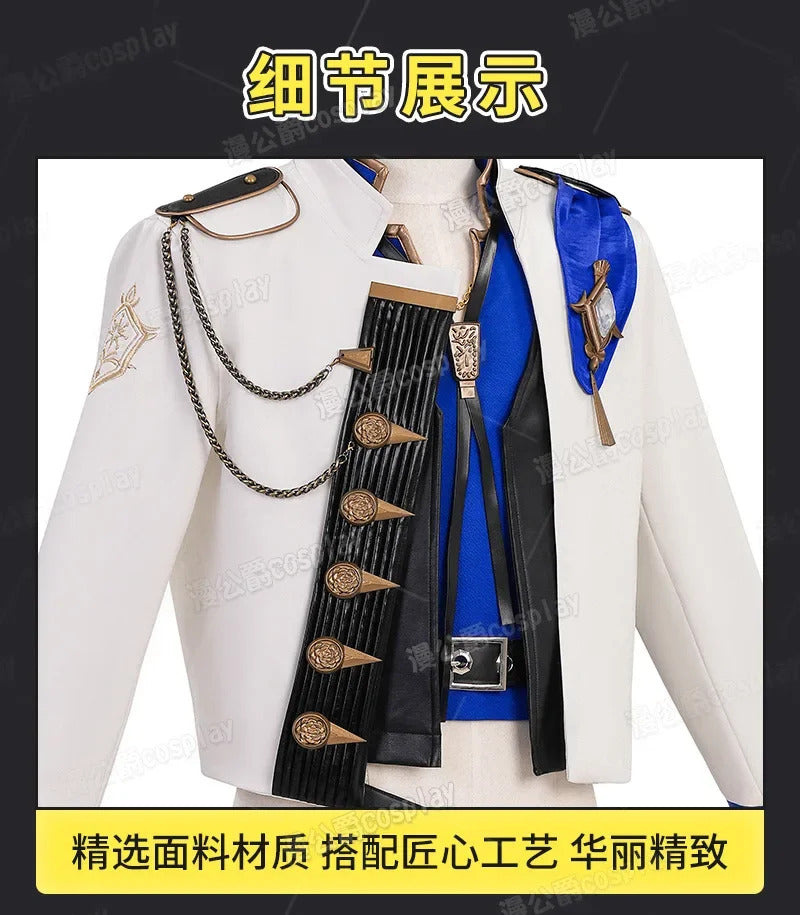 Final Fantasy XIV Lucian Prince's Attire Cosplay Costume Butler Prince's Jacket Uniform Halloween Carnival Party Clothing