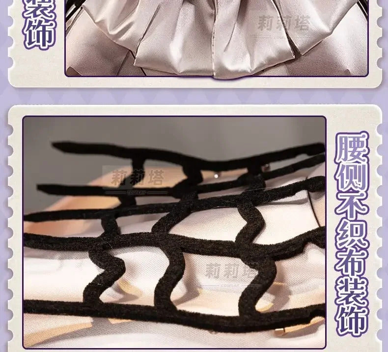 Shusheng-R Game Identity Ⅴ Tracy Reznik Mechanic Cosplay Costume Dress Crown Belt Accessories Prop Set Halloween Party Sweet Girl Uniform