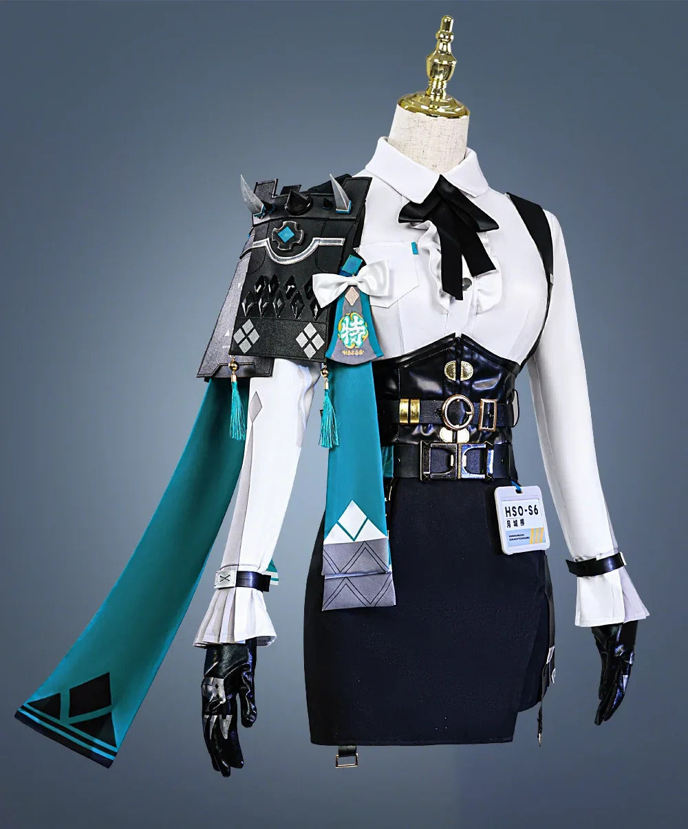 Shusheng-N Zenless Zone Zero Tsukishiro Yanagi Cosplay Costume Wig shoes dress prop set Halloween carnival JK sweet Woman Man uniform