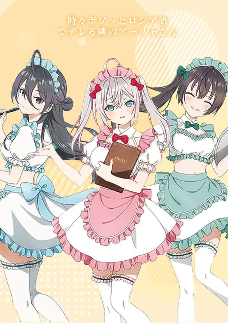 Anime Roshidere Alya Alisa Mikhailovna Kujou Cosplay Maid Costume Wig Yuki Suou Dress Maid Skirt Ayano Kimishima Halloween Women