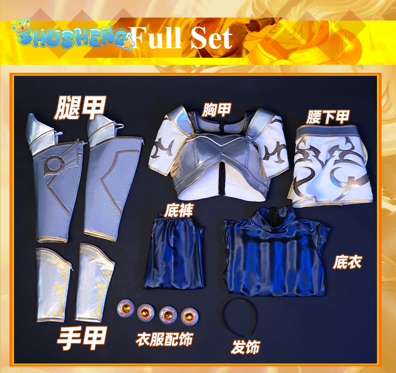 League of Legends Lux Cosplay Costume The Lady of Luminous Magical College Girl Uniform Full Set with Golden Wig for Halloween