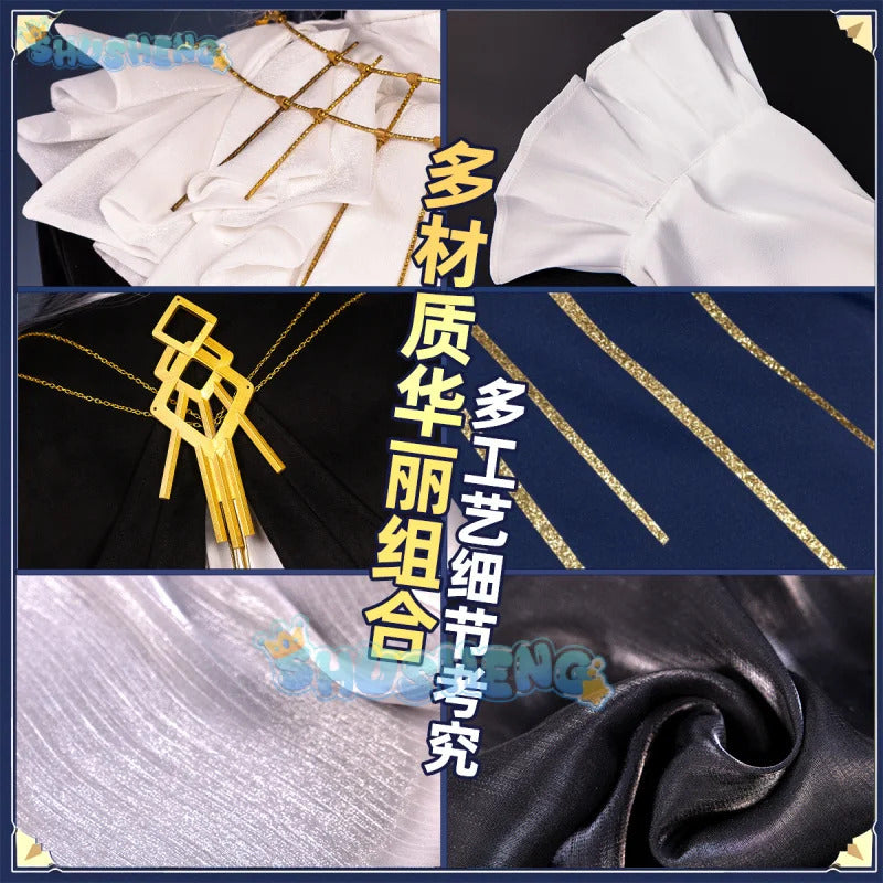 Arknights Aefanyl Logos Cosplay Costume Uniform Earrings Radiant Serenity Ambience Synesthesia Halloween Party for Women Men