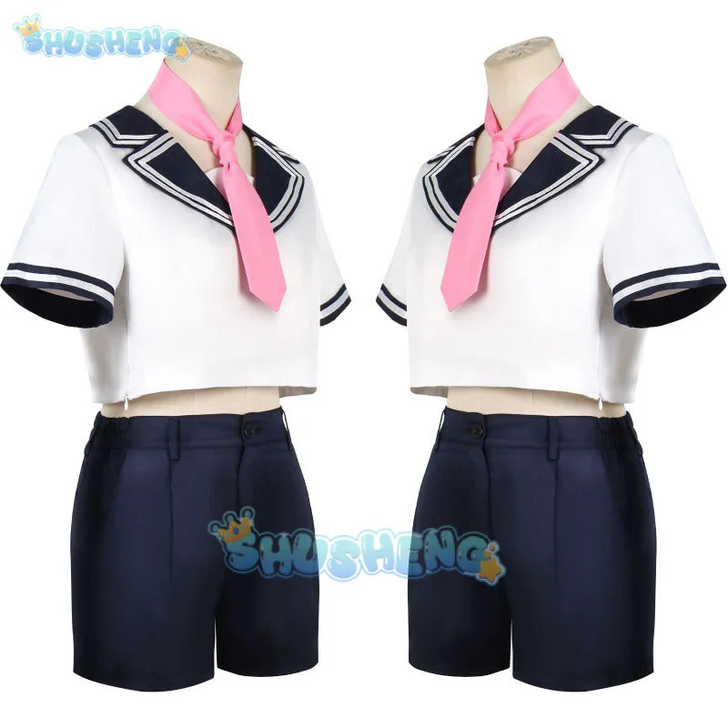 Oshi No Ko Kurokawa Akane Cosplay Costume School JK Uniform Student's Summer Shirt Halloween Carnival Party Christmas Clothing