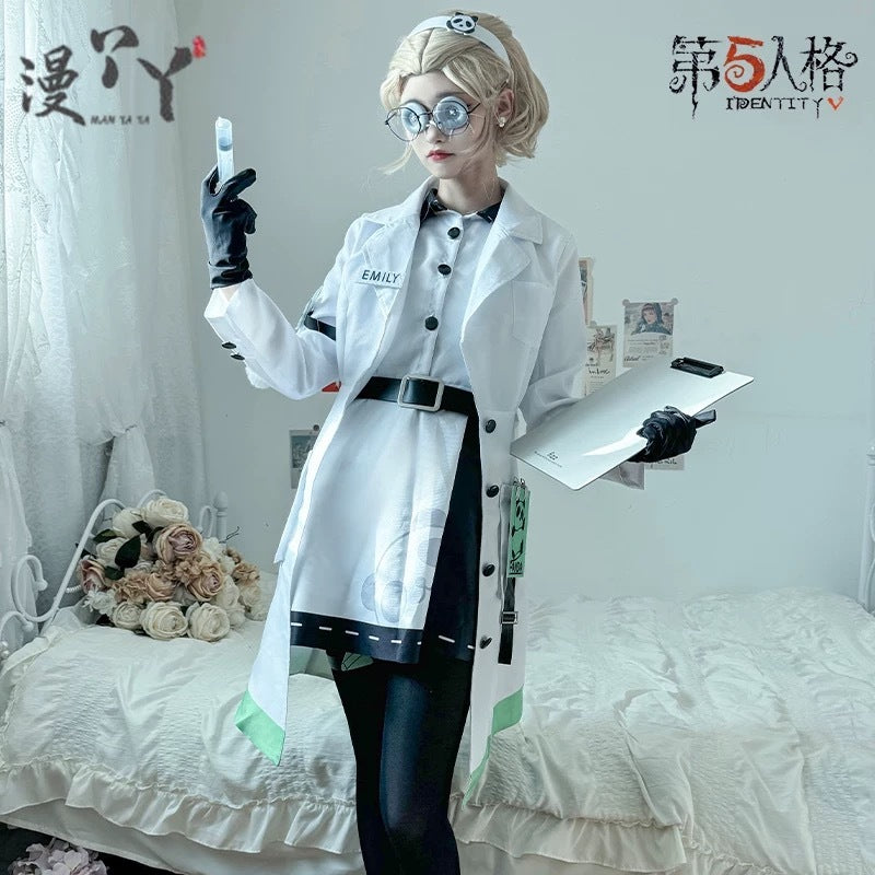 Identity V Emily Dyer Cosplay Costume For Halloween Christmas Festival Survivor Doctor Lydia Con Cloth Wig