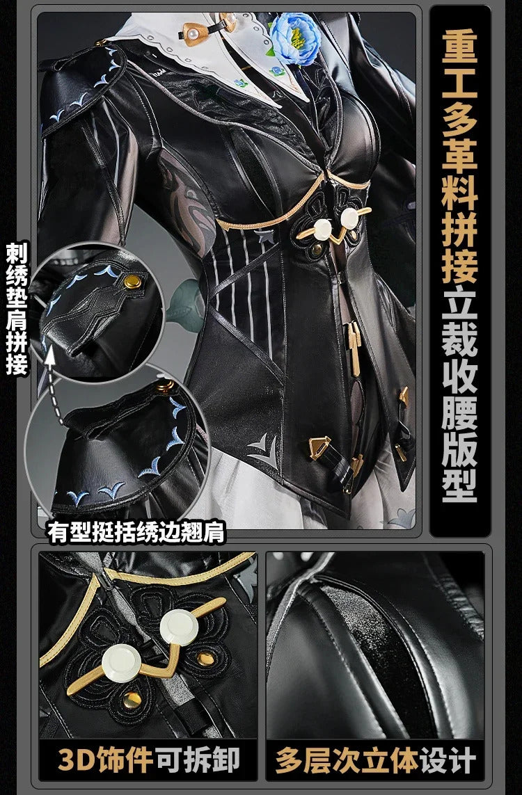 Zenless Zone Zero Yixuan Cosplay Costume Trails of Ink Uniform New Skin Yunkui Summit Headwear Halloween Party for Women Girls