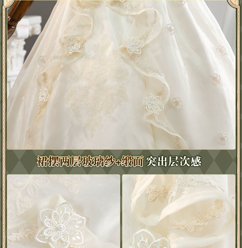 Eurydice Little Girl Cosplay Game Identity V Costume Girl Memory Alice Dress Headgear Wig Set Halloween Party Outfit Women