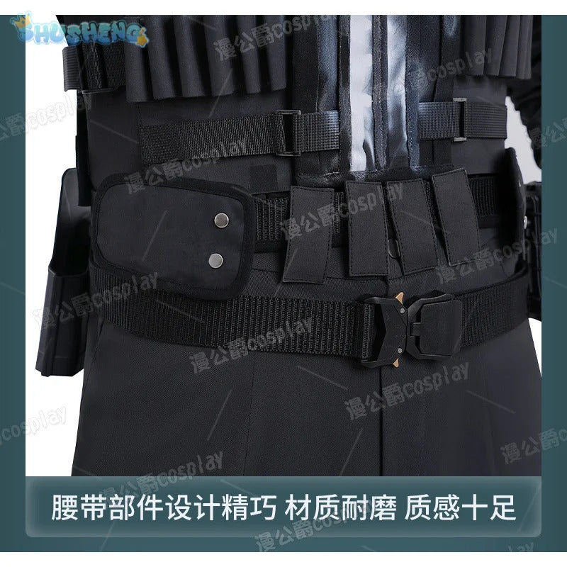 Movie Frank Castle Cosplay Daredevil Cos Born Again Costume Halloween Men's Fantasy Uniform Coat Pants Props Shoes Handsome Set