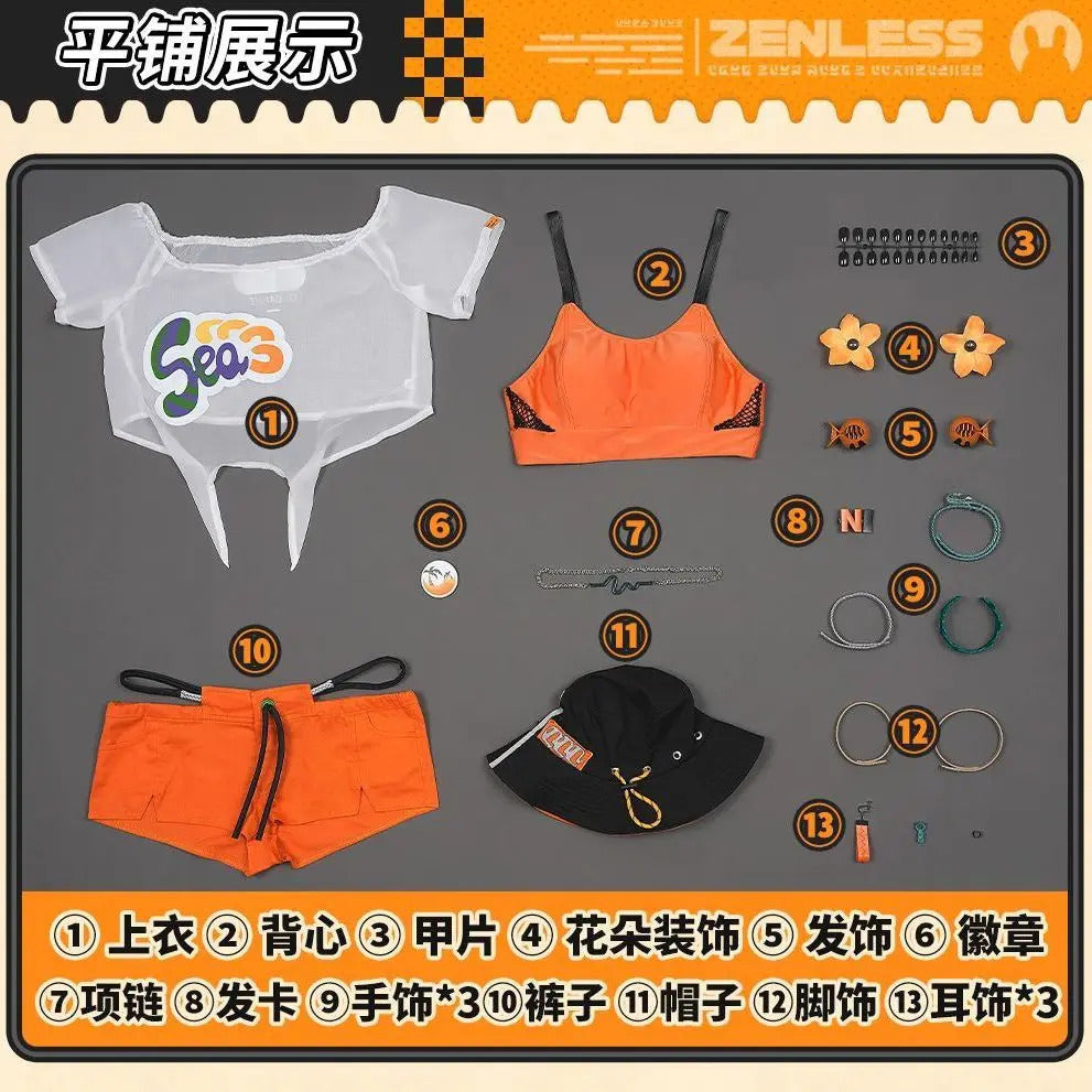 Game Zenless Zone Zero Belle Cosplay Costume Uniform Halloween Carnival Party Christmas Play Role Clothes Summer Clothing