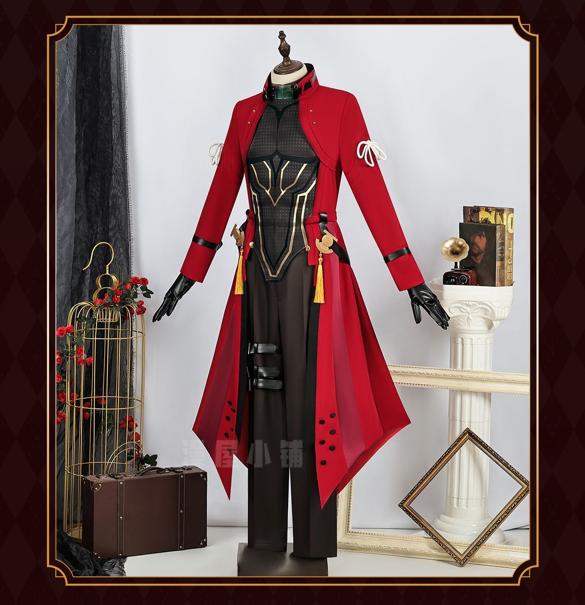 Anime Honkai Star Rail X Fate Stay Night EMIYA Archer Cosplay Costume Wig Top+Pant+Apron Halloween Adult Costumes for Women Men