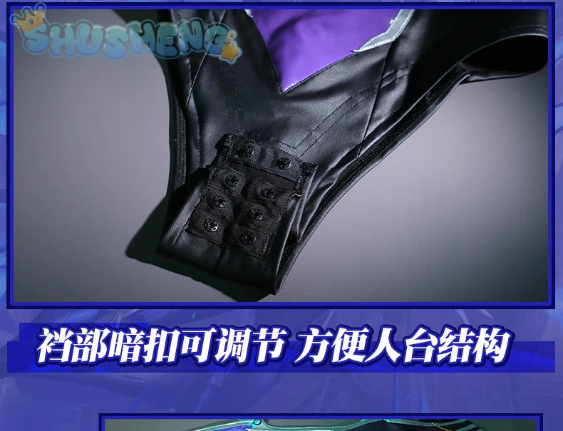 Game LOL battle bat Xayah cosplay costume uniform coat cloak hat gloves women Halloween party Carnival role play outfits