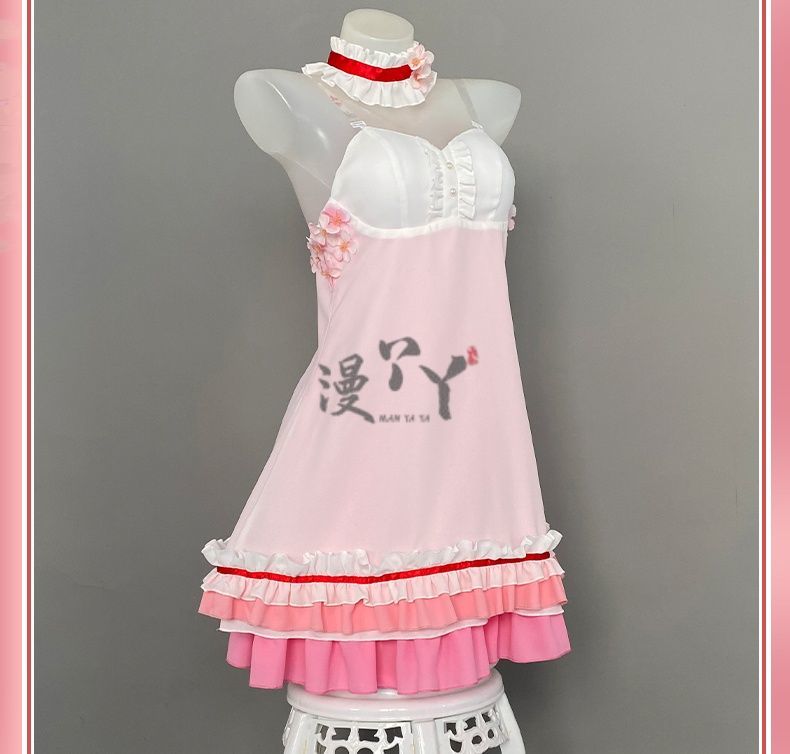 Anime Yosuga No Sora Kasugano Sora Cosplay Costume Girl Sweet Lolita Dress Pajamas Summer Nightgown Ruffle Nightwear Clothes
